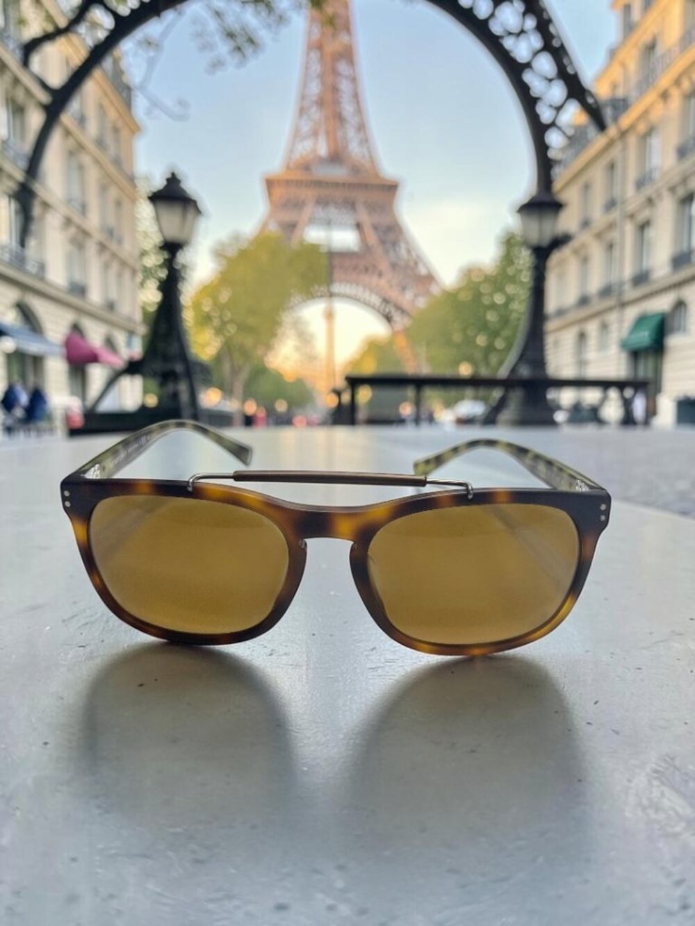 Authentic Burberry BE4244 Tortoise Sunglasses Gold Top Bar Double Bridge